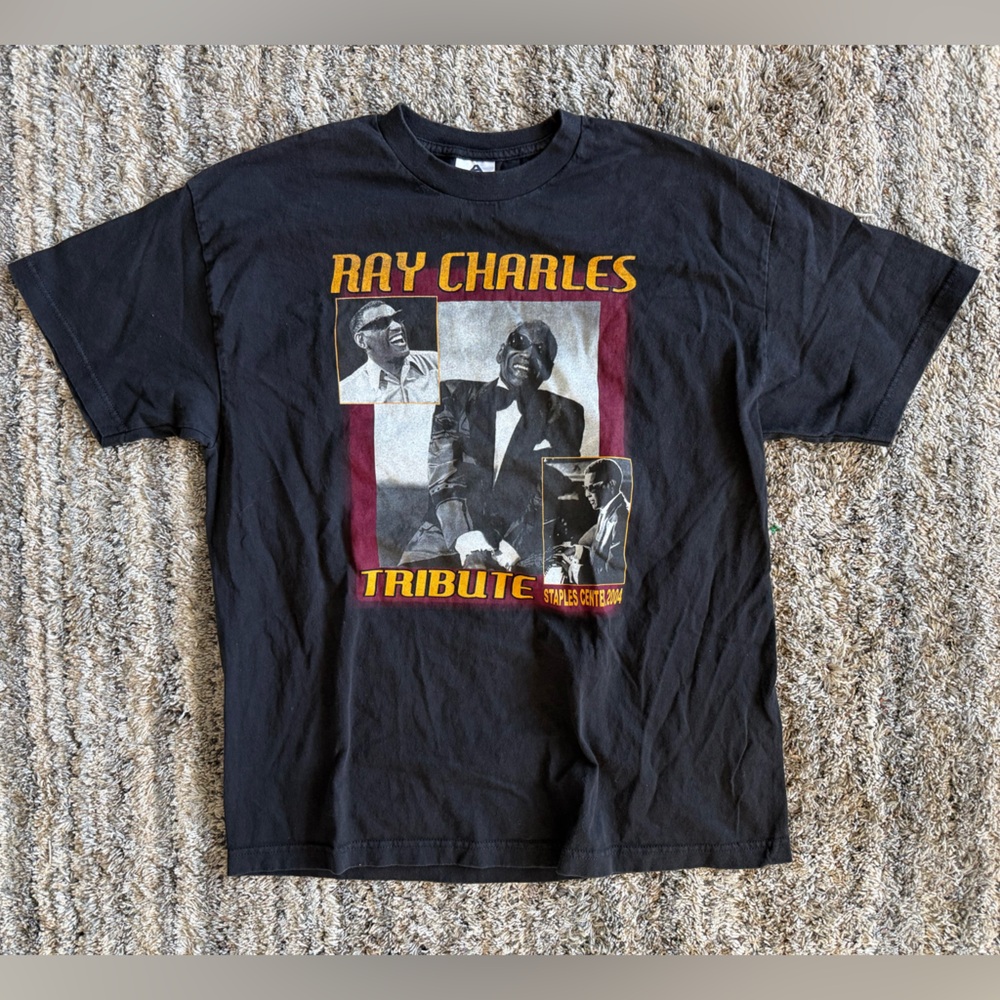 Vintage 2004 Ray Charles Tribute Concert T-Shirt XL AAA Tag Staples Center Y2K
